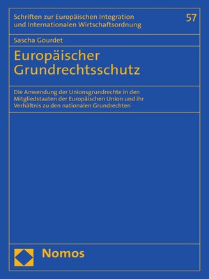 cover image of Europäischer Grundrechtsschutz
